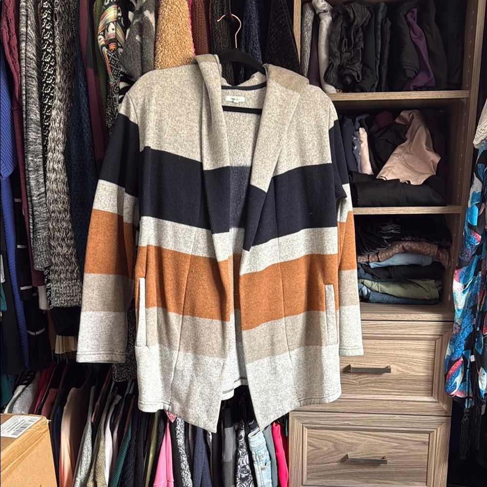 Maurices Gray and Navy Cardigan